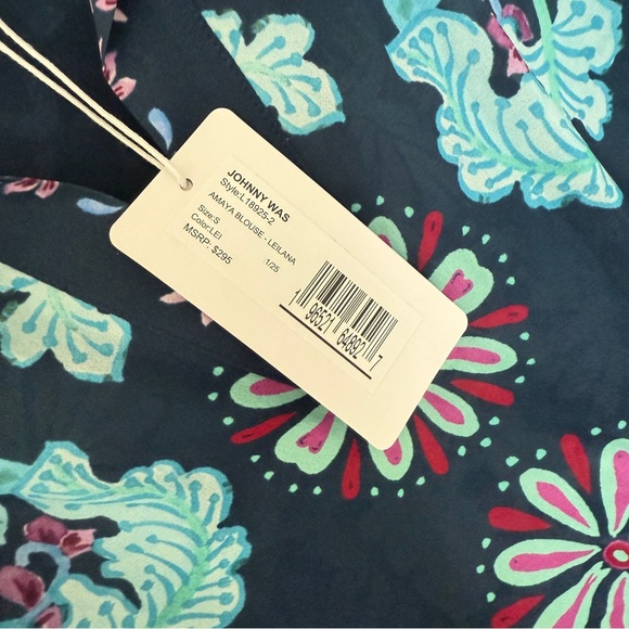 NWT Johnny Was Jade Amaya Blouse Women’s Small Silk blend in Leilana - Picture 9 of 9